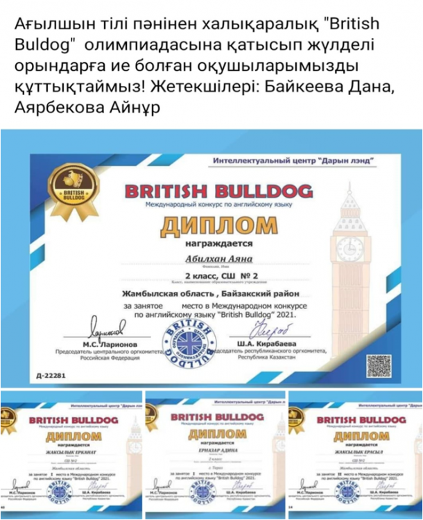 "British Buldog" конкурс олипиада