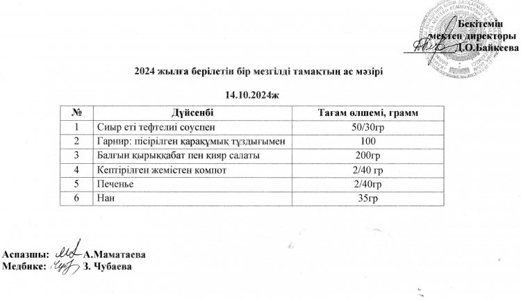 Ас мәзірі